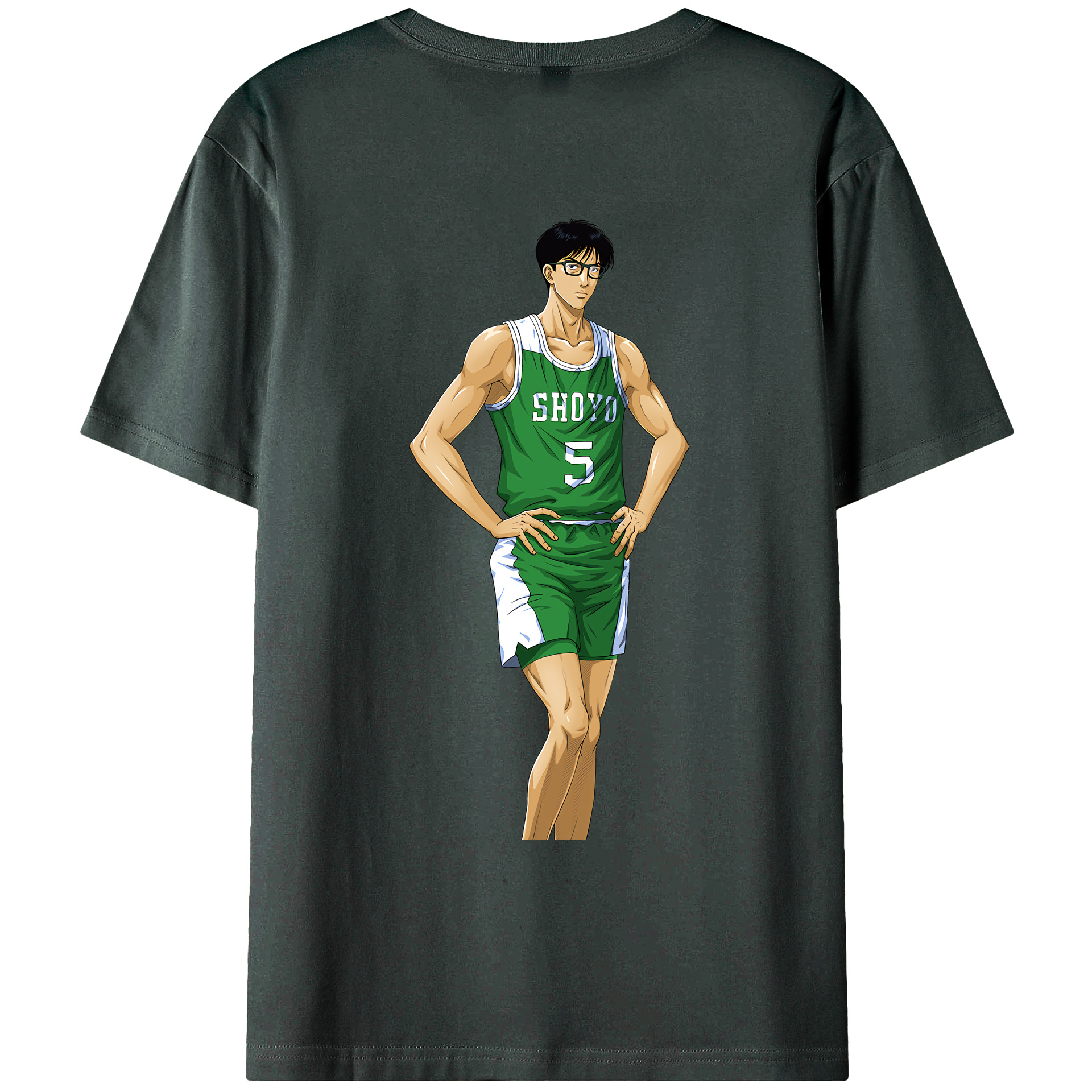 （画像用） SLAM DUNK／スラムダンク 綿100％ メンズ半袖Tシャツ（バックプリント） 通気性